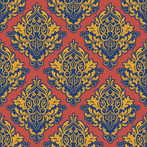 Seamless pattern background.Damask wallpaper. Vector illustration — Stock Vector