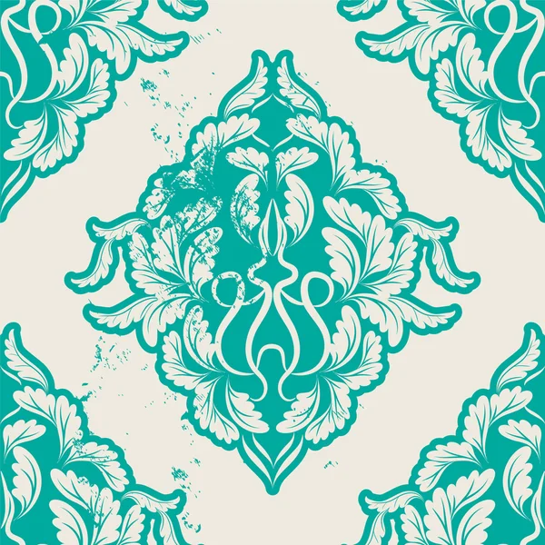 Varratmentes háttérben zöld színű, a stílus a damaszkuszi — Stock Vector