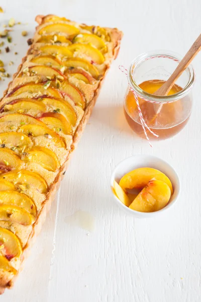 Nectarine tart — Stockfoto