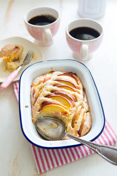 Torta di mandorle alla nettarina — Foto Stock