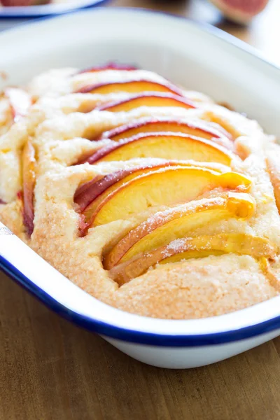 Torta di mandorle alla nettarina — Foto Stock