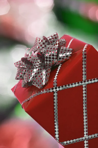 Red xmas gift — Stock Photo, Image