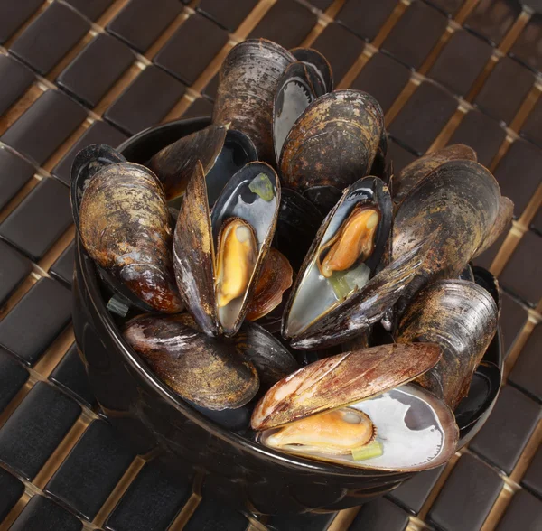 Bol de moules fraîches — Photo