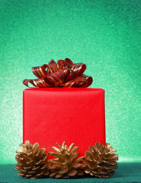 Nice red christmas gift — Stock Photo, Image