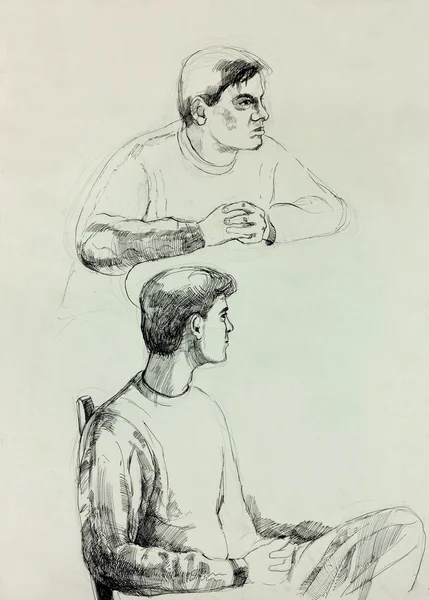 Man sketch — Stock Photo, Image