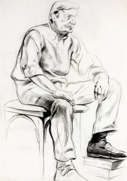 Sketch of a man — Stock Photo, Image