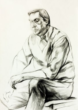 üst düzey bir adam çizimi