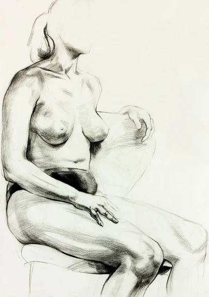 Dessin d'une femme — Photo