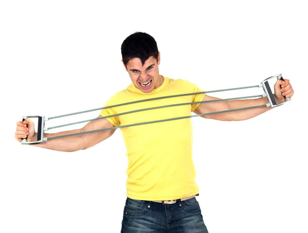 Mann beim Fitnesstraining — Stockfoto