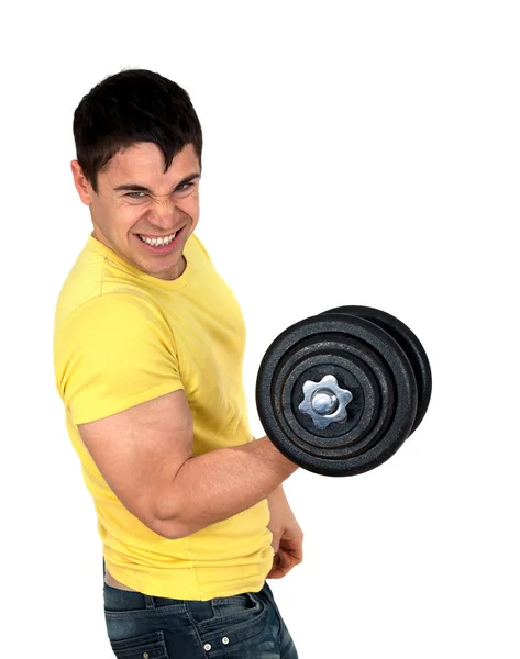 Mann beim Fitnesstraining — Stockfoto