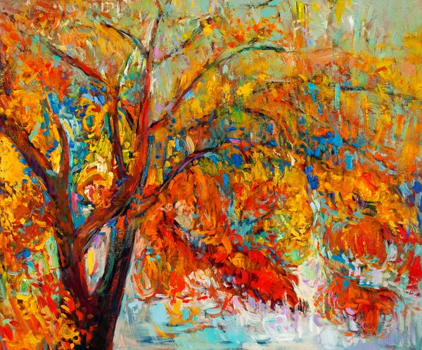 Осінні дерева Стокова Картинка