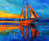 Картина, постер, плакат, фотообои "sail ship", артикул 34197023