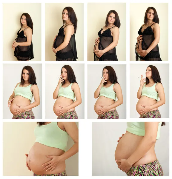 Pregnant woman collection — Stock Photo, Image