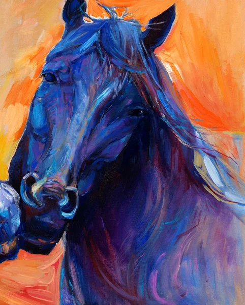 Blue horse — Stock Photo, Image