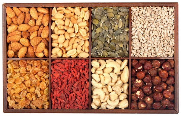 Raw nuts and seeds