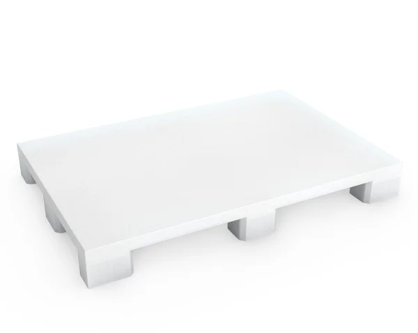 White plastic pallet — Stock Photo, Image