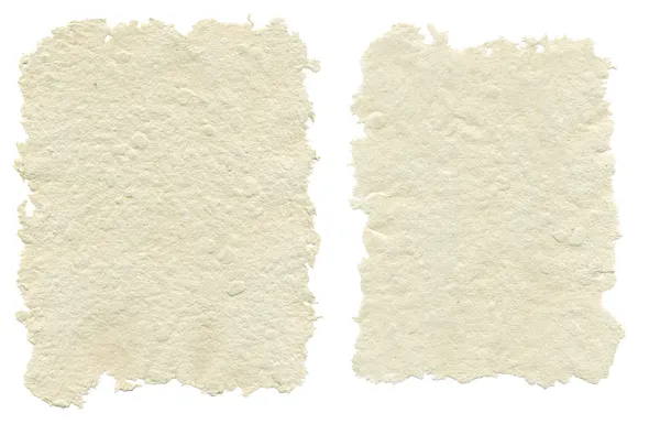 Duas folhas de papel feito à mão — Fotografia de Stock