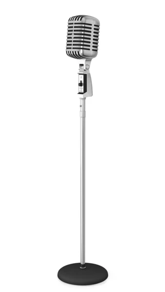 Classic microphone on a long stand — Stock Photo, Image
