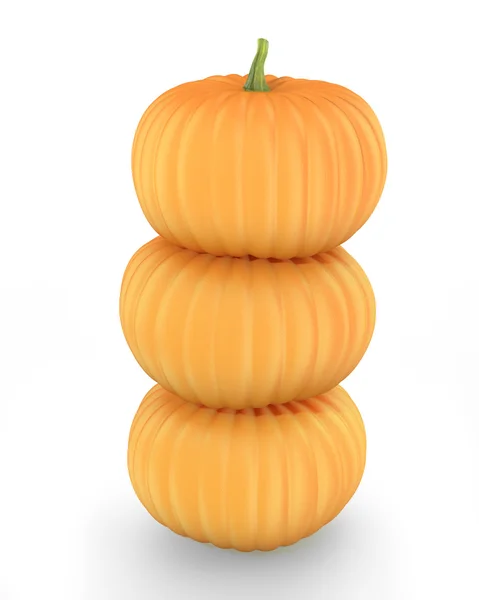 Three orange pumpkins — Stock Photo, Image