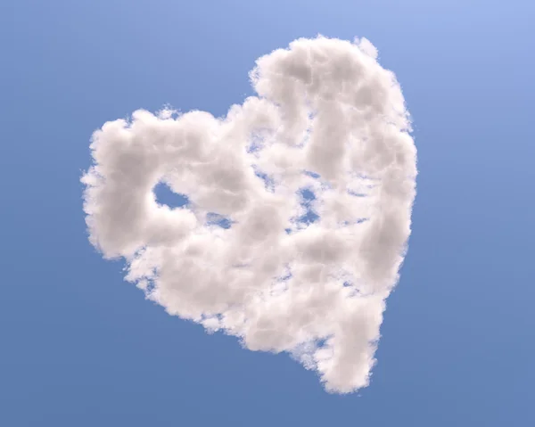 Hartvormige wolk — Stockfoto