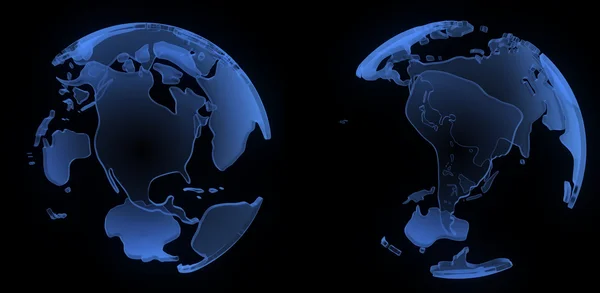 X ray globe, Zuid- en Noord-Amerika — Stockfoto