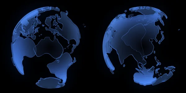 X 射线全球、 亚洲和澳大利亚 图库图片
