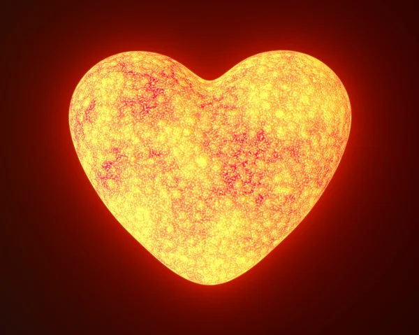 Red hot metal glowing heart Stock Image