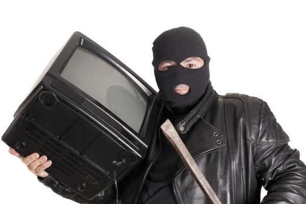 Stealing tv — Stock Photo, Image