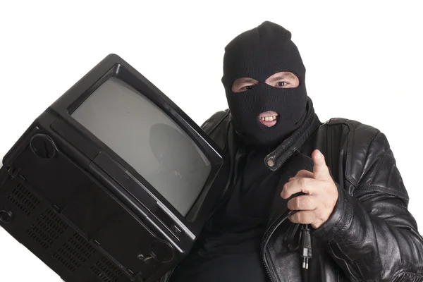 Tv black — Stock Photo, Image