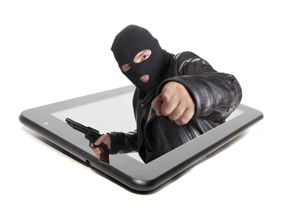 Tablet crime — Stock Photo, Image
