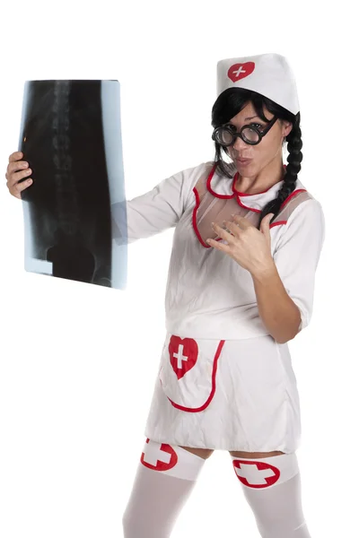 Black radiography nurse — Stock Photo, Image