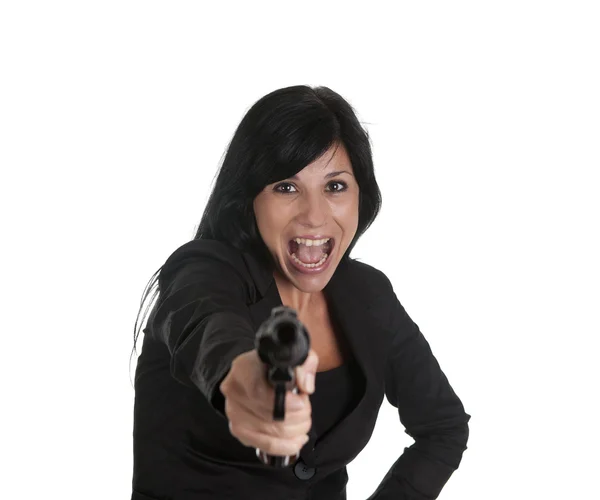 Woman robber — Stock Photo, Image