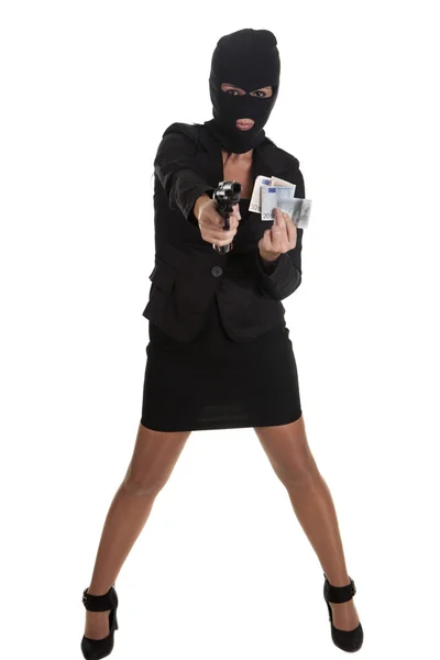 Robbery woman — Stock Photo, Image