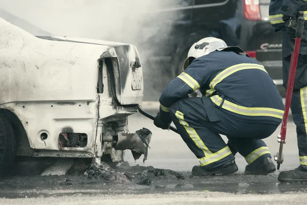 Brandweerman persoon — Stockfoto