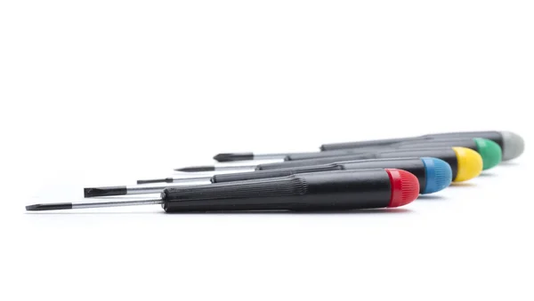 Screwdriver several colors — Stock Photo, Image