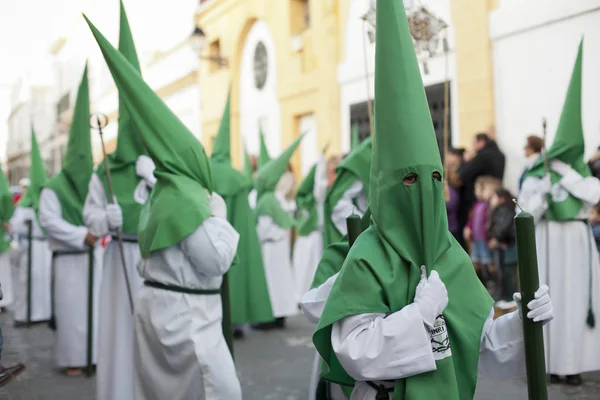 Viacrusis procesion penitents — Stok fotoğraf