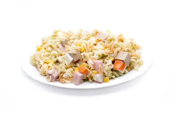 Teller Salatnudeln — Stockfoto