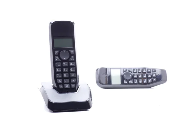 Preto dois telefone — Fotografia de Stock