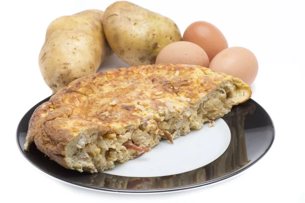 Omelete espanhol alimentos — Fotografia de Stock