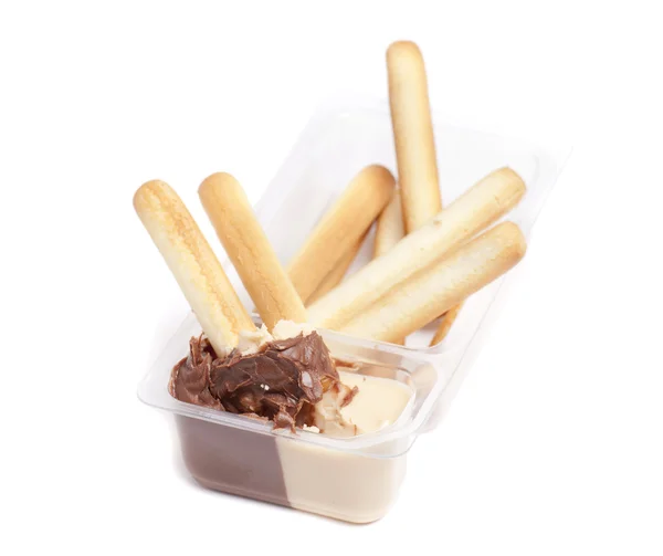 Breadsticks white and black — Stock Photo, Image