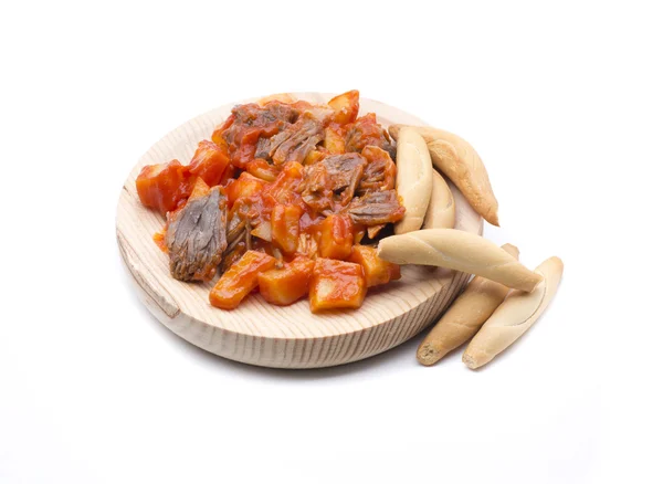 Maso s bramborami — Stock fotografie