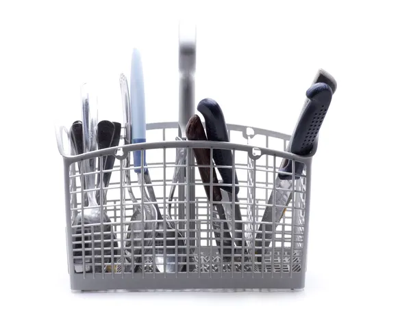 Dishwasher basket white — Stock Photo, Image