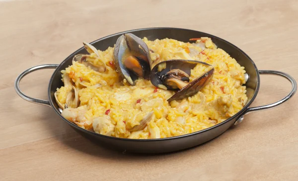 Muschelpaella — Stockfoto