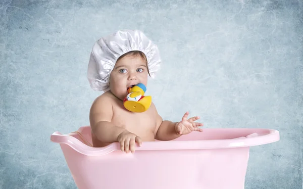 Pato bebé azul — Fotografia de Stock