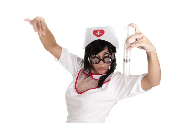 Stierenvechter verpleegster Stockfoto