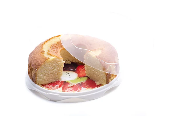 丸い形とおいしい自家製ケーキ — ストック写真