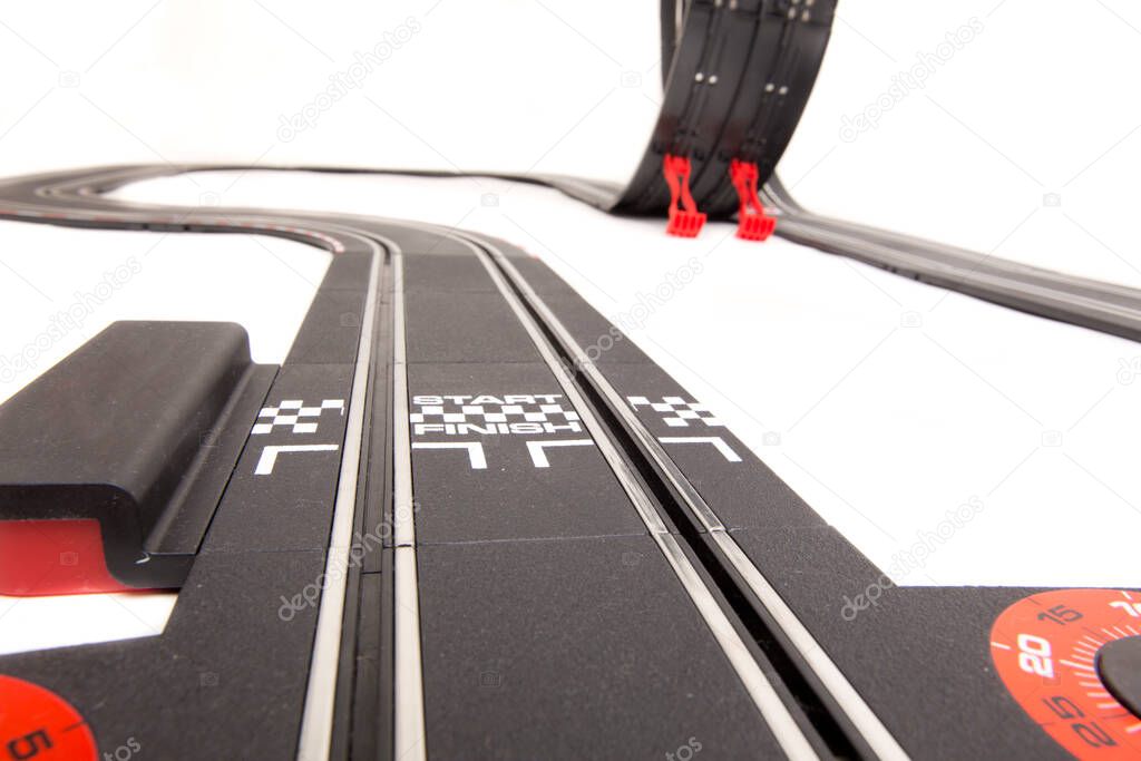 scalextric circuit with looping, 1/43 scale