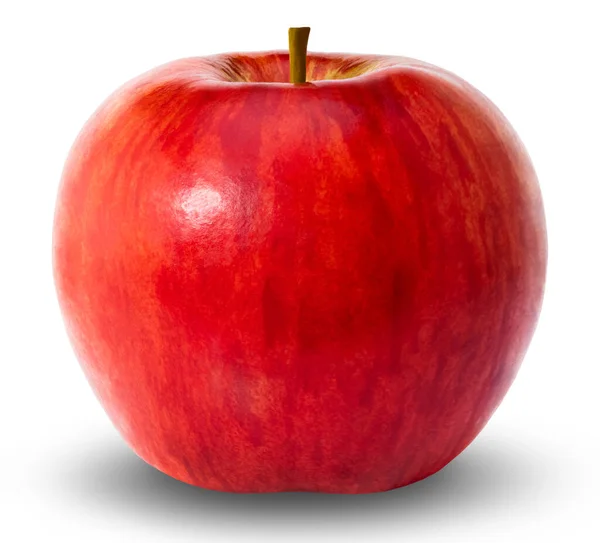 Červené Jablko Izolované Bílém Pozadí Cesta Oříznutí — Stock fotografie