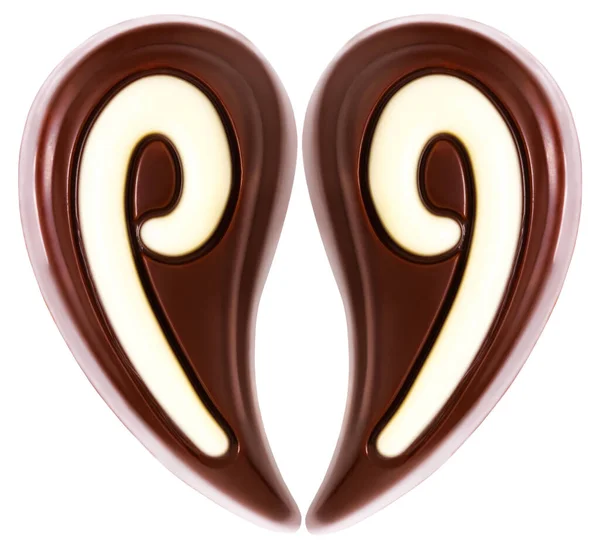 Шоколадные Конфеты Изолированы Белом Фоне Обрезание Пути — стоковое фото