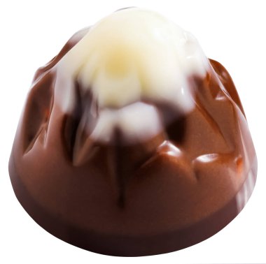 Beyaz arka plan üzerinde izole çikolata şeker. kırpma yolu.